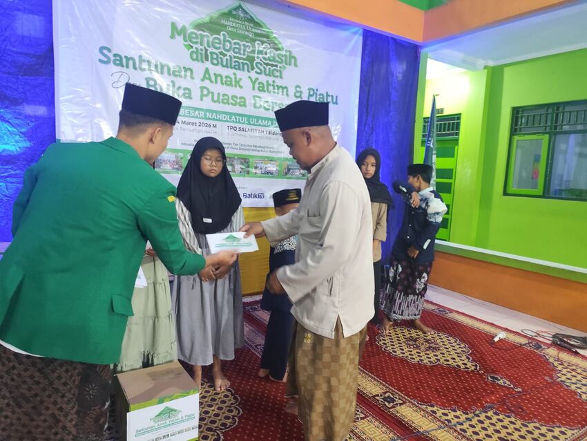 Tradisi Ramadhan, KBNU Desa Sidorejo Gelar Santunan Anak Yatim Piatu ke-10