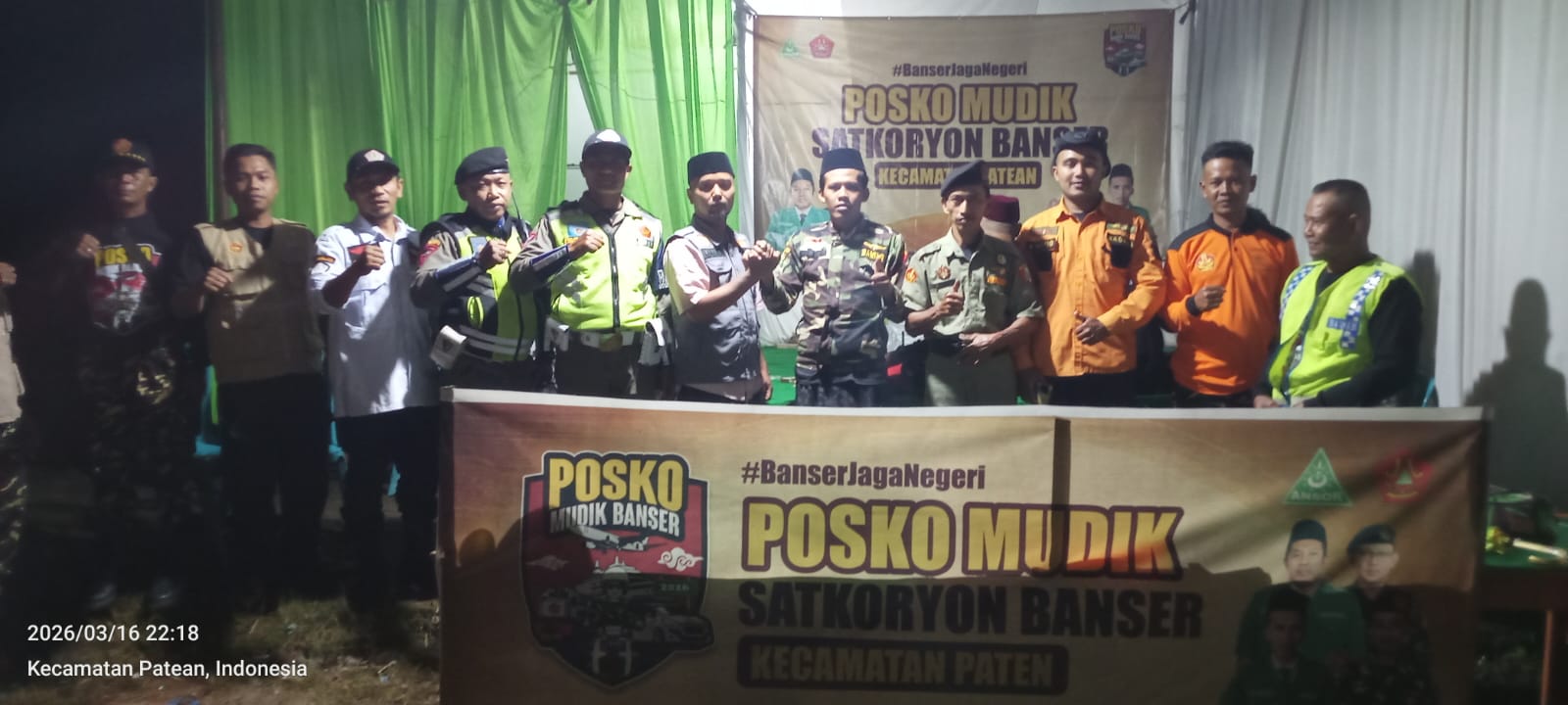 Sinergi Kemanusiaan: Komandan KOKAM dan Wakasatkorcab Banser Kendal Sambangi Posko Mudik Patean